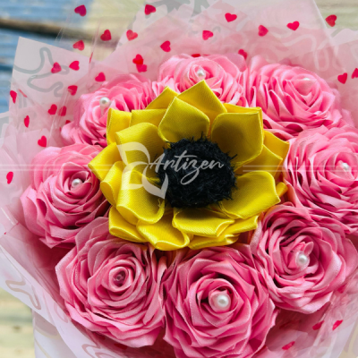 Satin bouquet for girlfriend