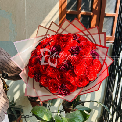 Satin bouquet for girlfriend